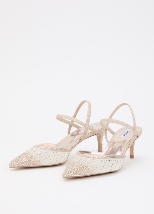 Dune London Dames Charismatic slingback met strass in de kleur Goud