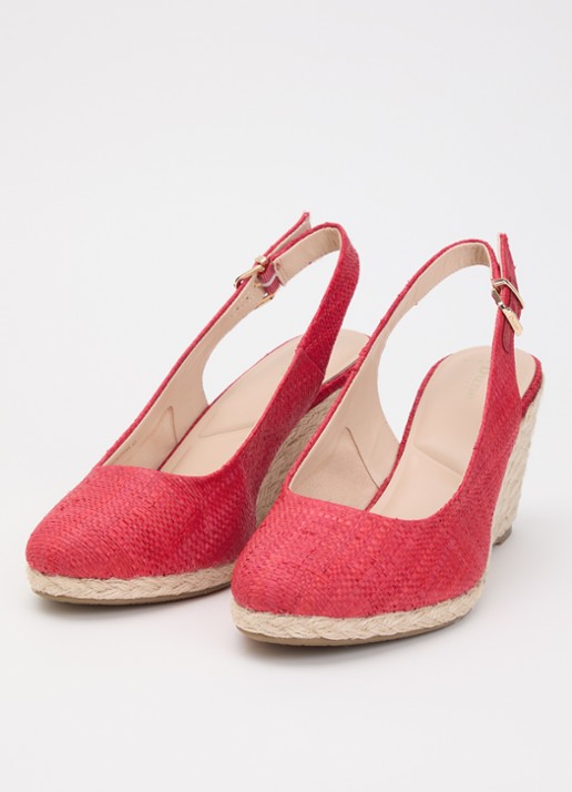 Dune London Dames Wide Fit Capable sleehak in de kleur Rood