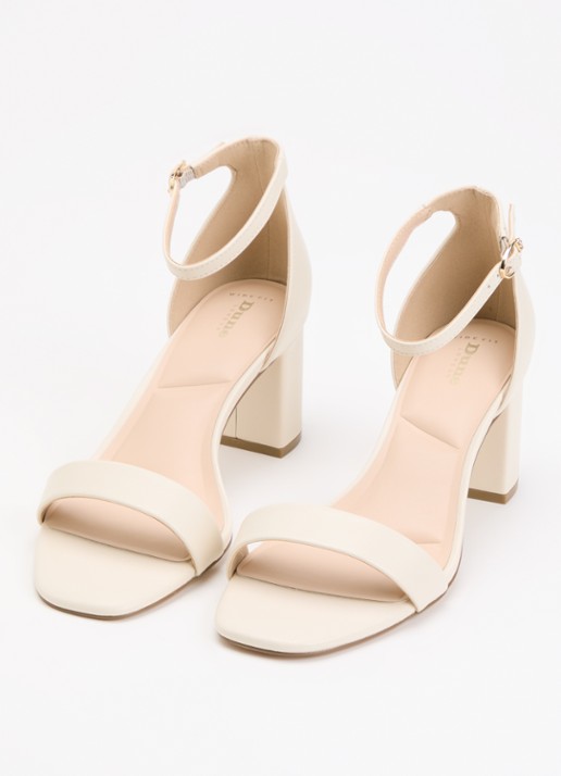 Dune London Dames Wide Fit Melins sandalette in de kleur Ivoor