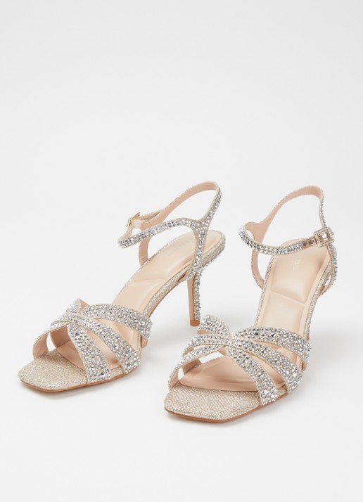 Dune London Dames Mayven sandalette met strass in de kleur Goud