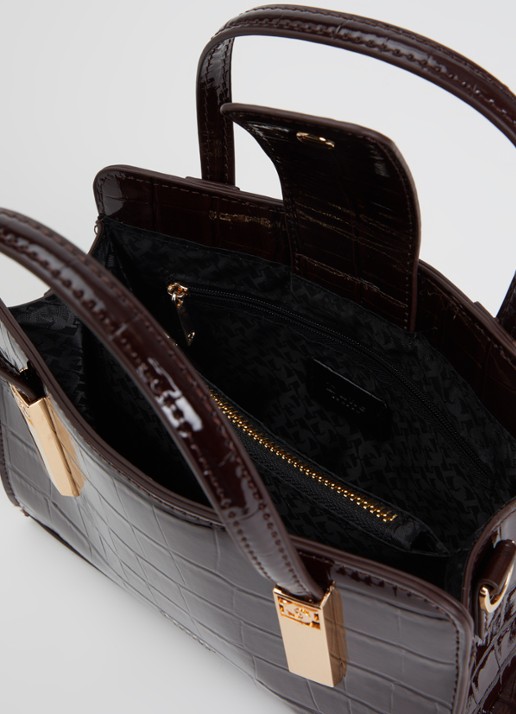 Dune London Dames Dinkeydenbey handtas met afneembare schouderriem in de kleur Donkerbruin