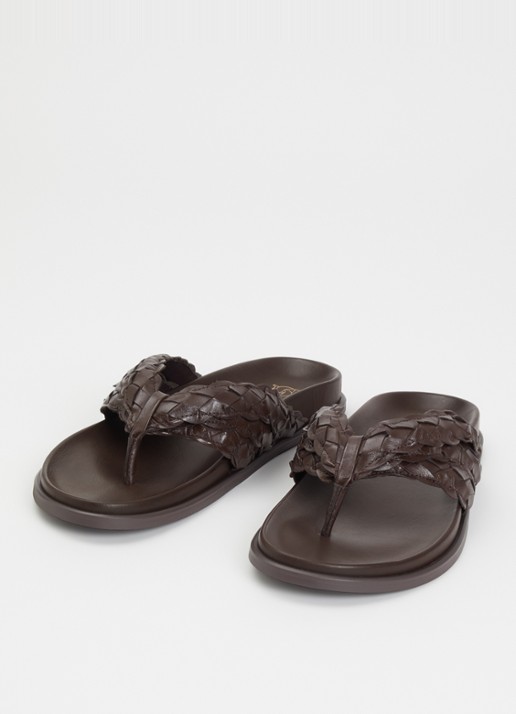 Dune London Dames Lindie slipper van leer in de kleur Beige