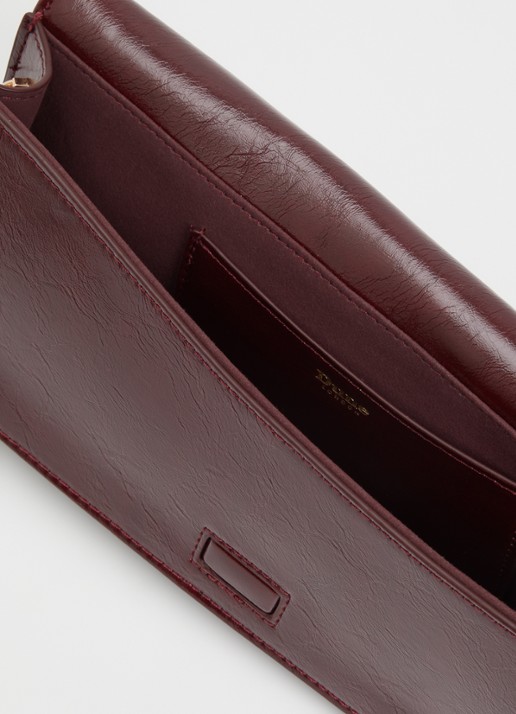 Dune London Dames East To West Long clutch met crocostructuur in de kleur Bordeauxrood