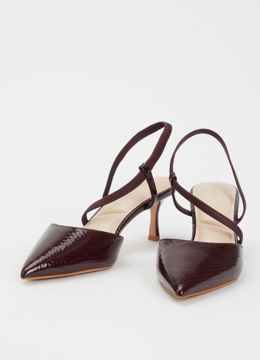 Dune London Dames Charming slingback in de kleur Bordeauxrood
