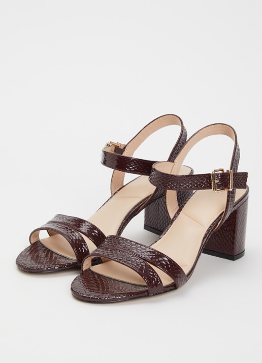 Dune London Dames Merisa sandalette in de kleur Bordeauxrood