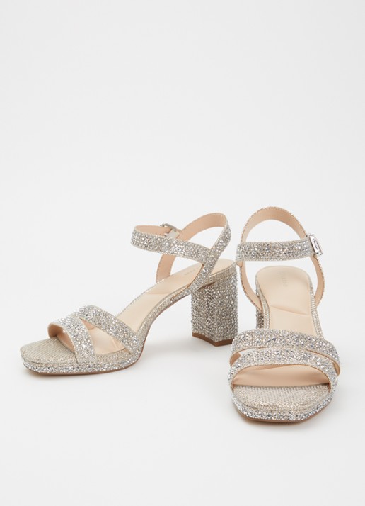Dune London Dames Manifesting sandalette in de kleur Zilver