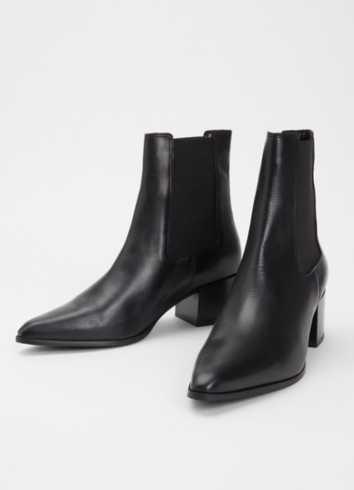 Dune London Dames Pimo chelsea boot van leer in de kleur Zwart