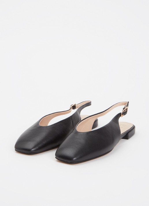 Dune London Dames Heartbeat slingback van leer in de kleur Zwart