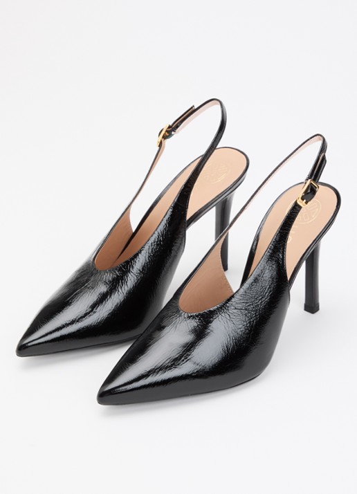 Unisa Dames Tabar slingback leer in de kleur Zwart, maat: 37