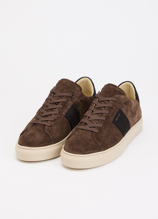 Nubikk Heren Jase Morris sneaker van suède met leren details in de kleur Bruin, maat: 42