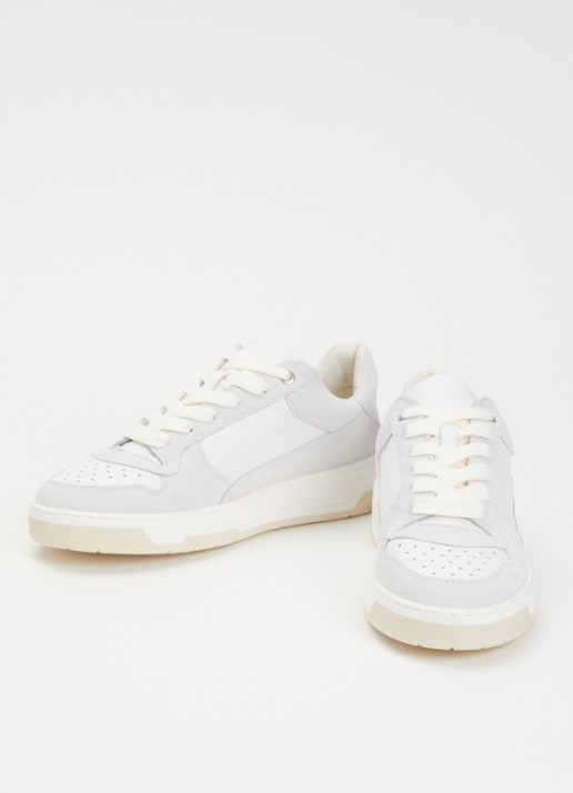 Filling Pieces Heren Cruiser Neat sneaker van suède met details van leer in de kleur Gebroken wit, maat: 43