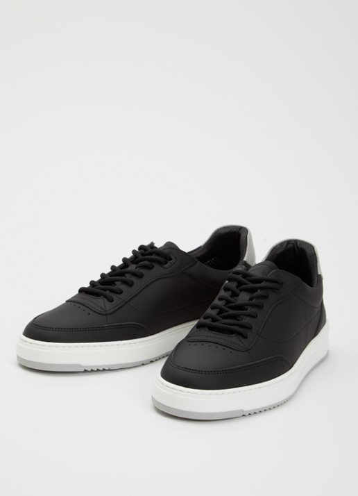 Filling Pieces Heren Mondo Trim sneaker van leer in de kleur Zwart, maat: 43