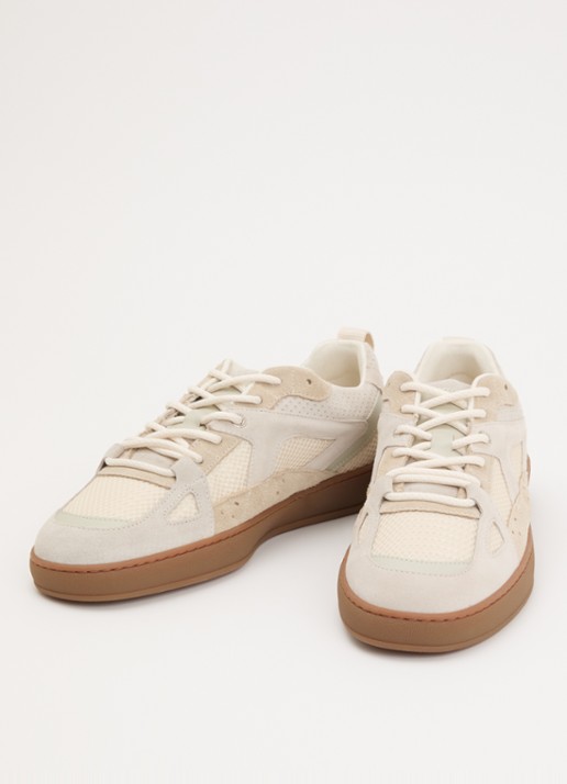 Filling Pieces Heren Prism Peak sneaker van leer met details van suède in de kleur Beige, maat: 44