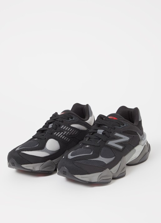 New Balance Jongens 9060 sneaker met mesh details in de kleur Zwart, maat: 39