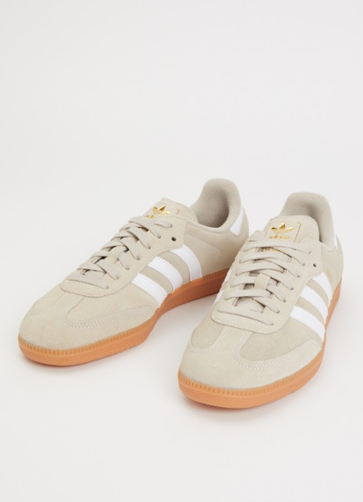 Adidas Heren Samba OG sneaker met logo in de kleur Khaki, maat: 44,66666667