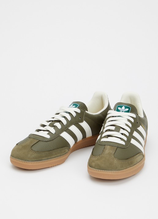 Adidas Heren Samba OG sneaker van leer met suède details in de kleur Bronsgroen, maat: 42 2/3