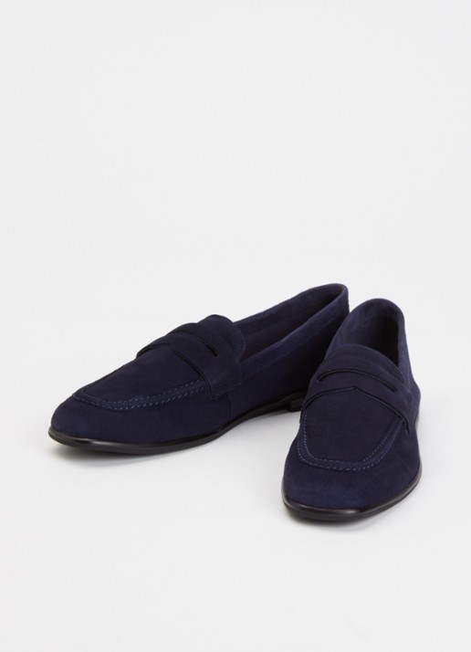 Jonak Dames Aca loafer van suède in de kleur Donkerblauw