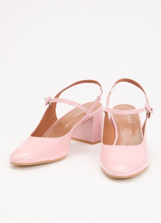Jonak Dames Dollar Mary Janes sandalette van leer in de kleur Roze