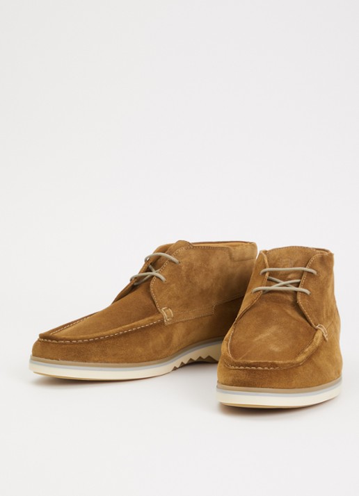 Floris van Bommel Heren De Oister 01.00 veterschoen van kalfssuède in de kleur Camel, maat: 43,3