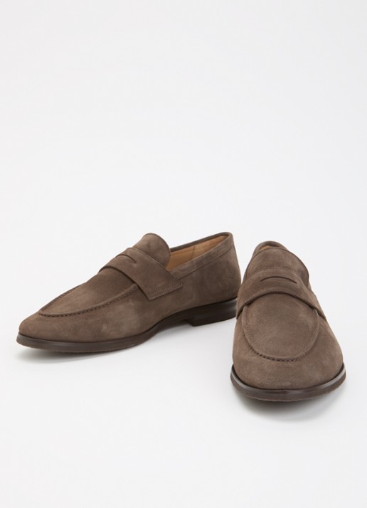 Floris van Bommel Heren Reda loafer van suède in de kleur Grijs, maat: 44