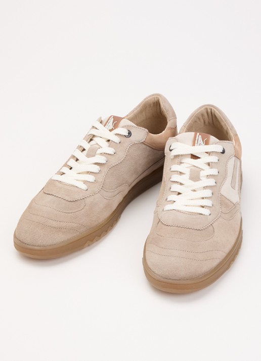 Floris van Bommel Heren De Zaler 04.02 sneaker van suède in de kleur Lichtbruin, maat: 45,3