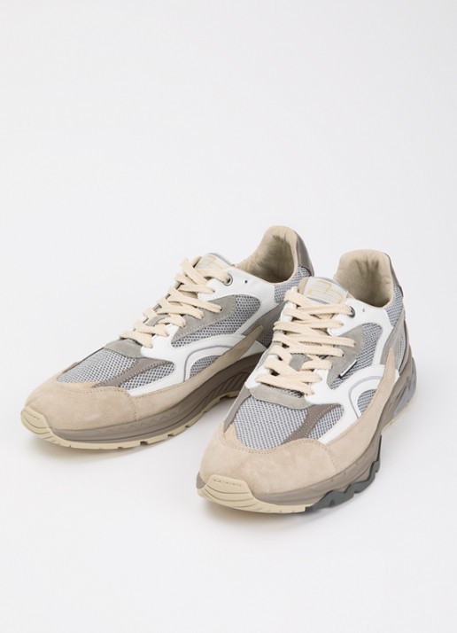 Floris van Bommel Heren De Reze 01.39 sneaker met suède details in de kleur Beige, maat: 45,3