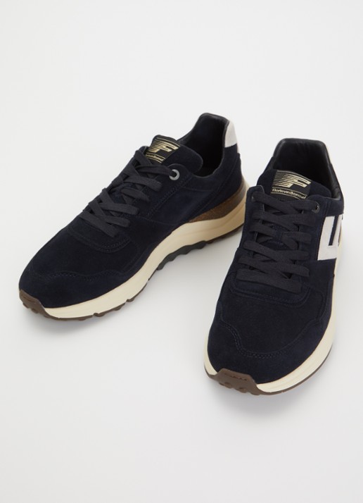 Floris van Bommel Heren De Trikker 05.01 sneaker van suède in de kleur Donkerblauw, maat: 45,3