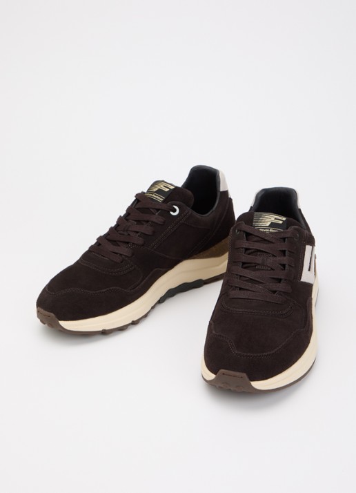 Floris van Bommel Heren De Trikker 05.00 sneaker van suède in de kleur Donkerbruin, maat: 42