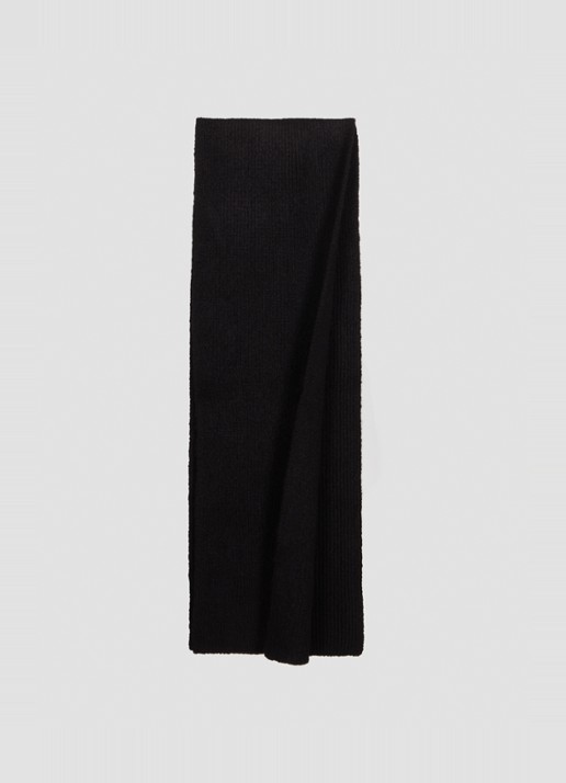 Lyle & Scott Heren Ribgebreide muts en sjaal 180 x 33 cm in giftbox in de kleur Zwart, maat: OS