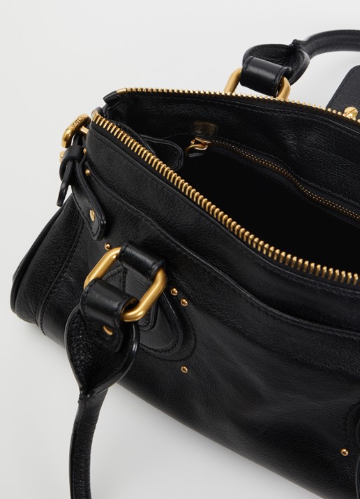 Chloé Dames Paddington schoudertas van leer in de kleur Zwart, maat: One Size