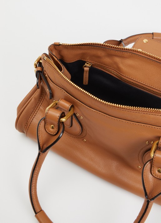 Chloé Dames Paddington schoudertas van leer in de kleur Roestbruin, maat: One Size