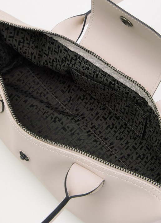 Longchamp Dames Le Pliage Xtra schoudertas M van leer in de kleur Creme