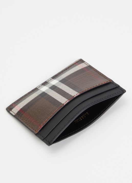 Burberry Dames Sandon pasjeshouder met ruitdessin en details van kalfsleer