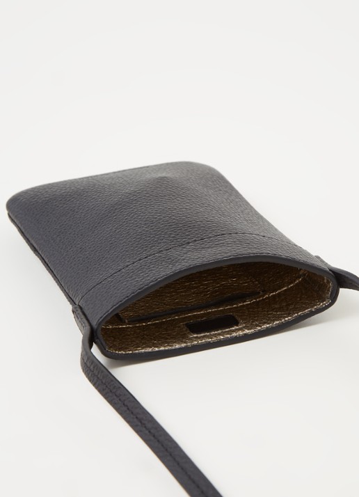 Gerard Darel Dames Telefoonhoes van leer in de kleur Zwart