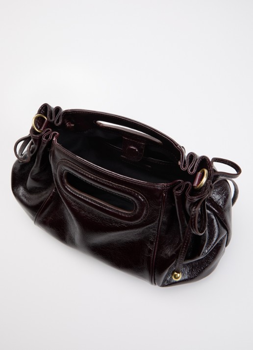 Gerard Darel Dames Dany handtas met afneembare schouderriem in de kleur Donkerbruin