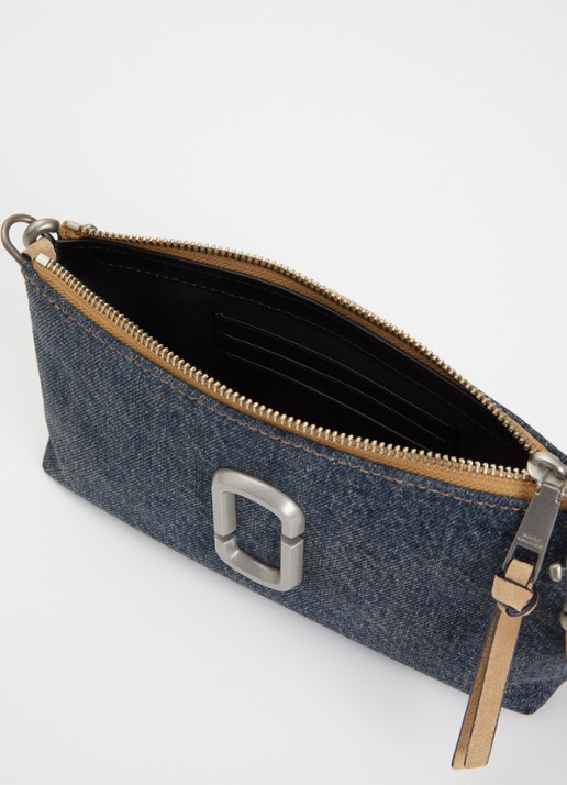 Marc Jacobs Dames The Pochette schoudertas met logo in de kleur Indigo, maat: 1SZ