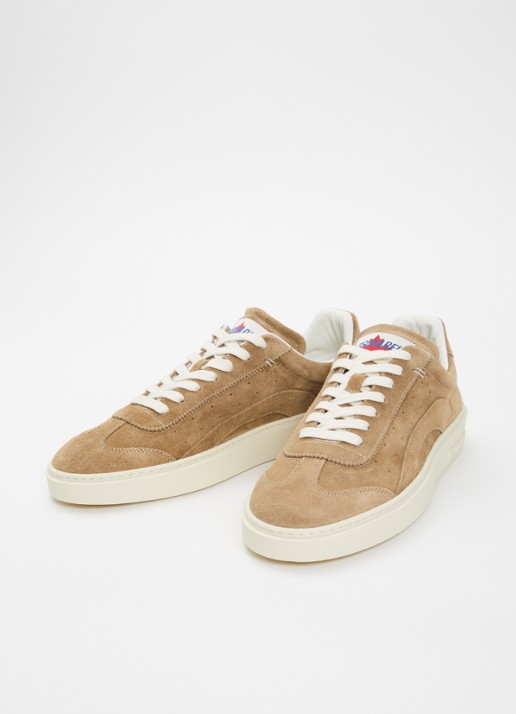 Dsquared2 Heren Rider sneaker van suède in de kleur Zand, maat: 41