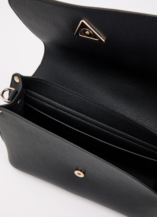 GUESS Dames Meridian II Flap crossbodytas met logo in de kleur Zwart, maat: 1SZ
