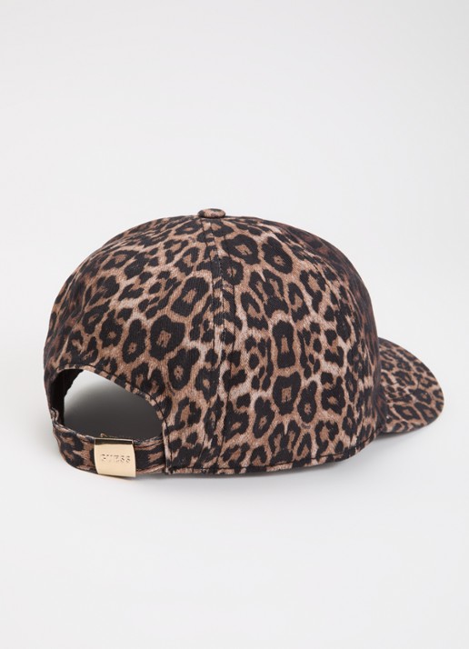 GUESS Dames Pet met panterprint en logo