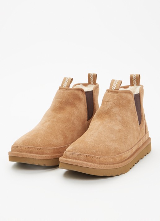 UGG Meisjes Neumel chelsea boot van suède in de kleur Camel, maat: 36