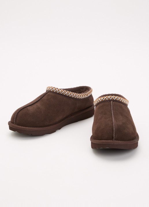 UGG Meisjes Tasman II instapper van suède in de kleur Donkerbruin, maat: 31