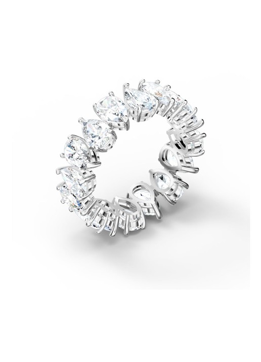 Swarovski Dames Pear ring met kristal in de kleur Zilver