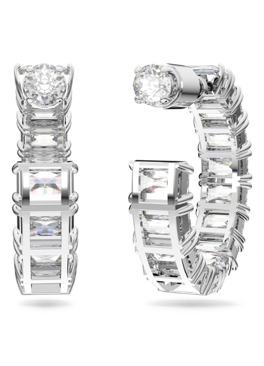 Swarovski Dames Millenia oorringen met kristal in de kleur Zilver