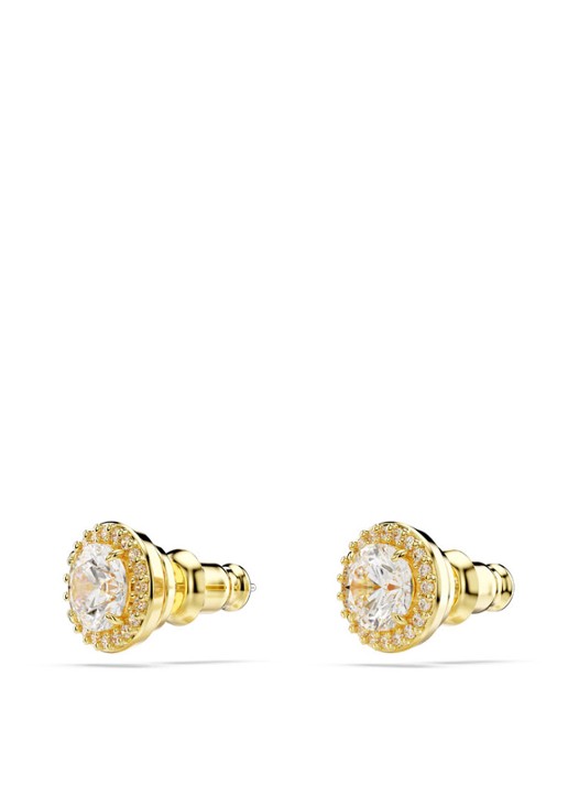 Swarovski Dames Una oorknopjes met kristal in de kleur Goud