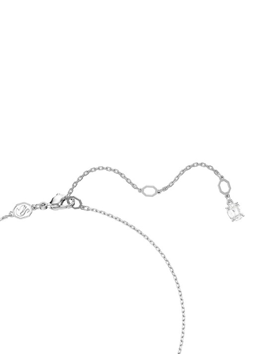 Swarovski Dames Matrix set van ketting en oorknopjes met kristal in de kleur Zilver