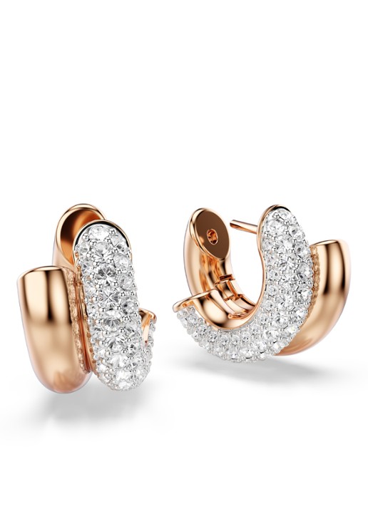 Swarovski Dames Dextera oorringen verguld in de kleur Roségoud