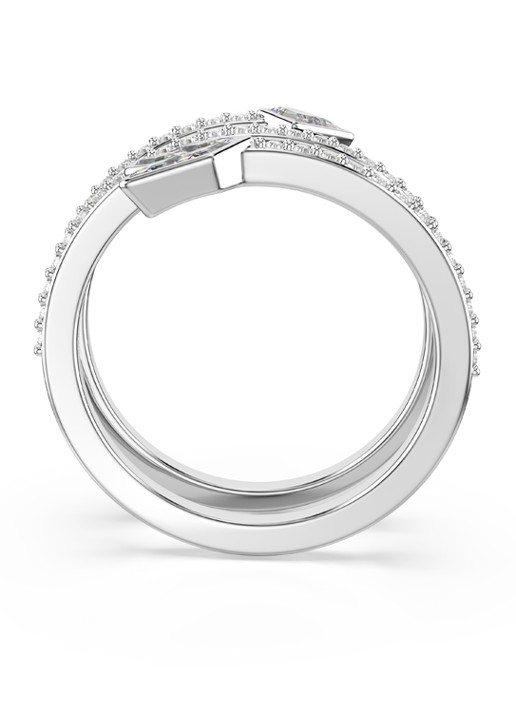 Swarovski Dames Idyllia ring met kristal 50 in de kleur Zilver