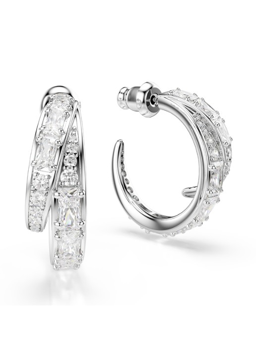 Swarovski Dames Vienna oorringen met kristal in de kleur Zilver