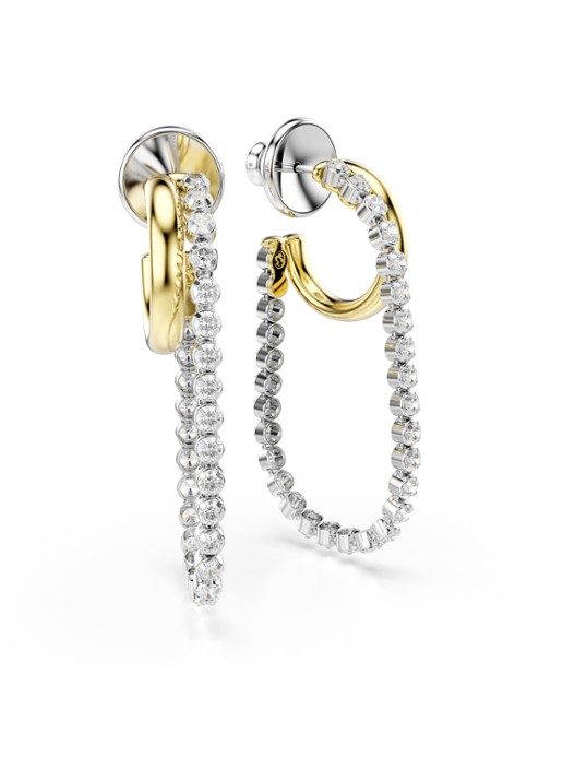 Swarovski Dames Hyperbola oorstekers met kristal in de kleur Goud