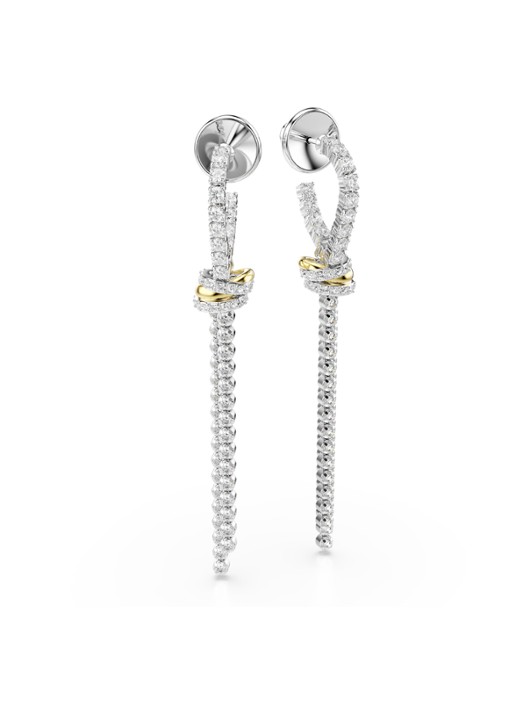 Swarovski Dames Hyperbola oorstekers met kristal in de kleur Zilver
